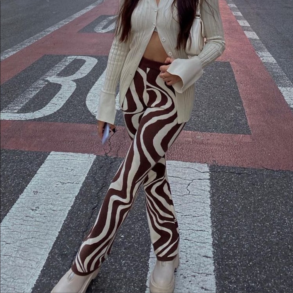 Brown sweater pants